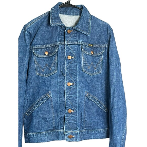Wrangler Denim Jacket Vintage 60s Jean Jacket/1960's Mid Century Size M - Picture 1 of 14